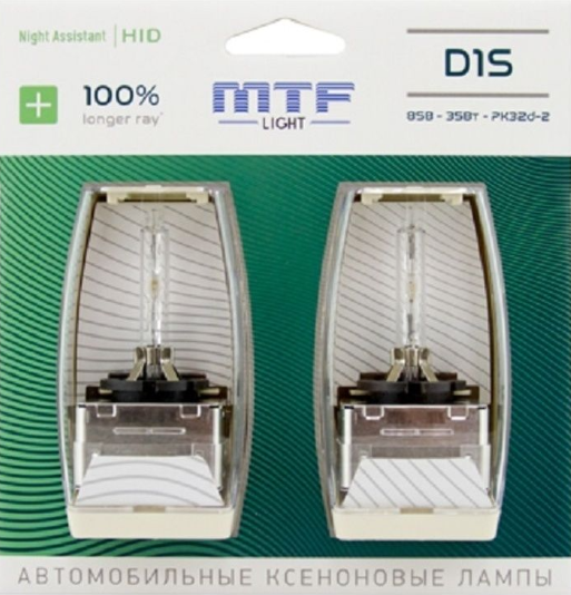 Ксеноновая лампа MTF D1S 4600K 85В, 35Вт NIGHT ASSISTANT +100% - фото
